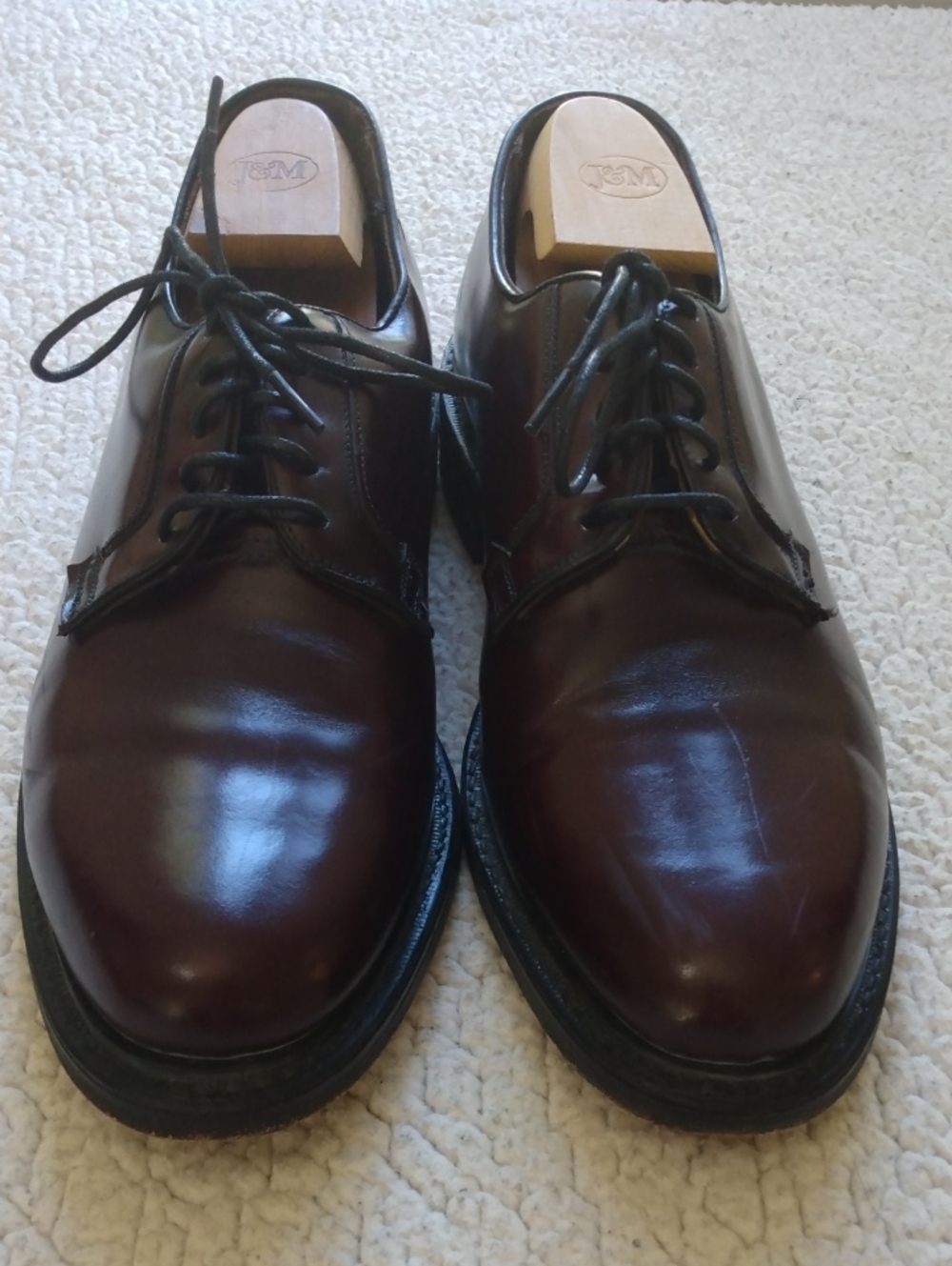 British Walkers Oxblood/Burgundy Leather Derby Shoes 10.5 D (Made in the USA)